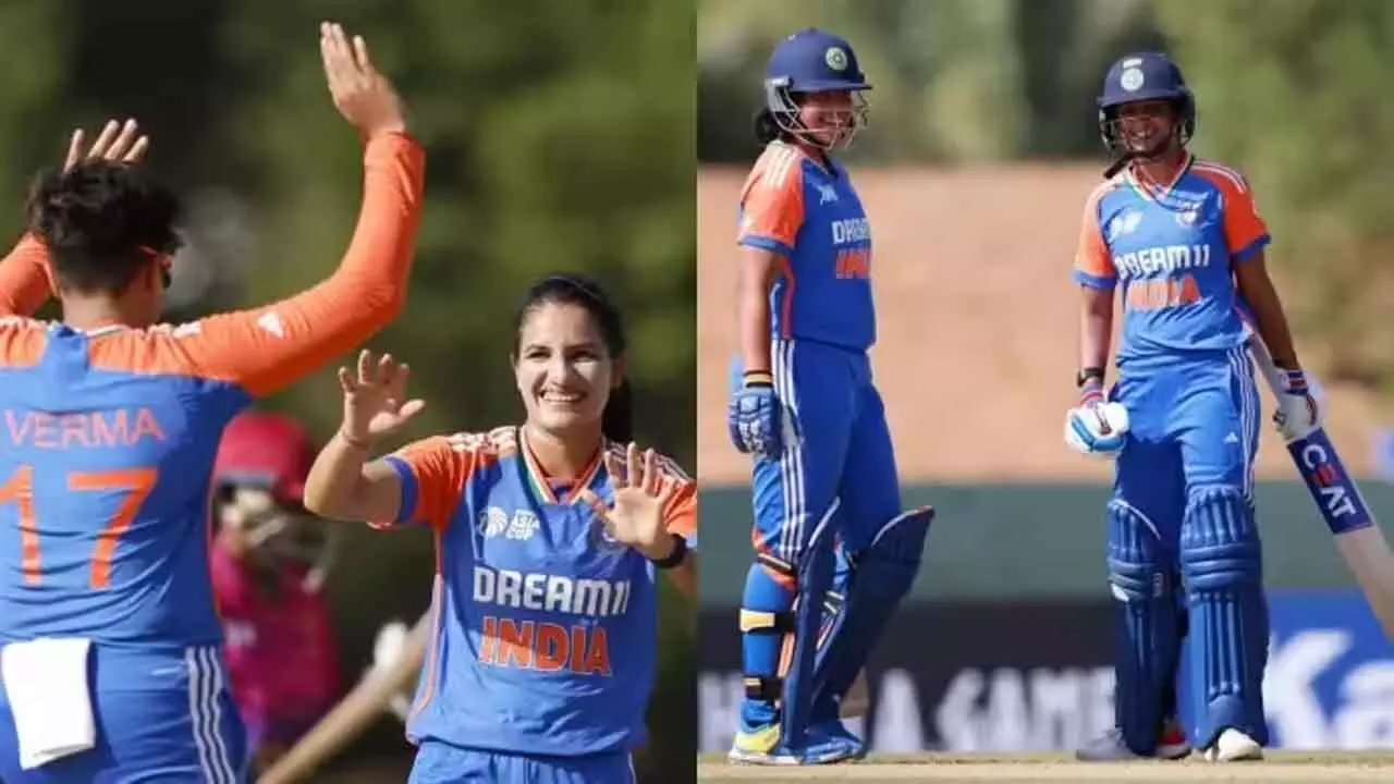 Womens Asia Cup T20 : యూఏఈ ని ఓడించి సెమీ ఫైనల్కు దూసుకెళ్లిన అమ్మాయిలు Womens Asia Cup T20 : యూఏఈ ని ఓడించి సెమీ ఫైనల్కు దూసుకెళ్లిన అమ్మాయిలు