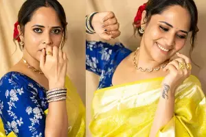 Anasuya Bharadwaj : ట్రెడిషనల్ లుక్ లో రంగమ్మత్త Anasuya Bharadwaj : ట్రెడిషనల్ లుక్ లో రంగమ్మత్త