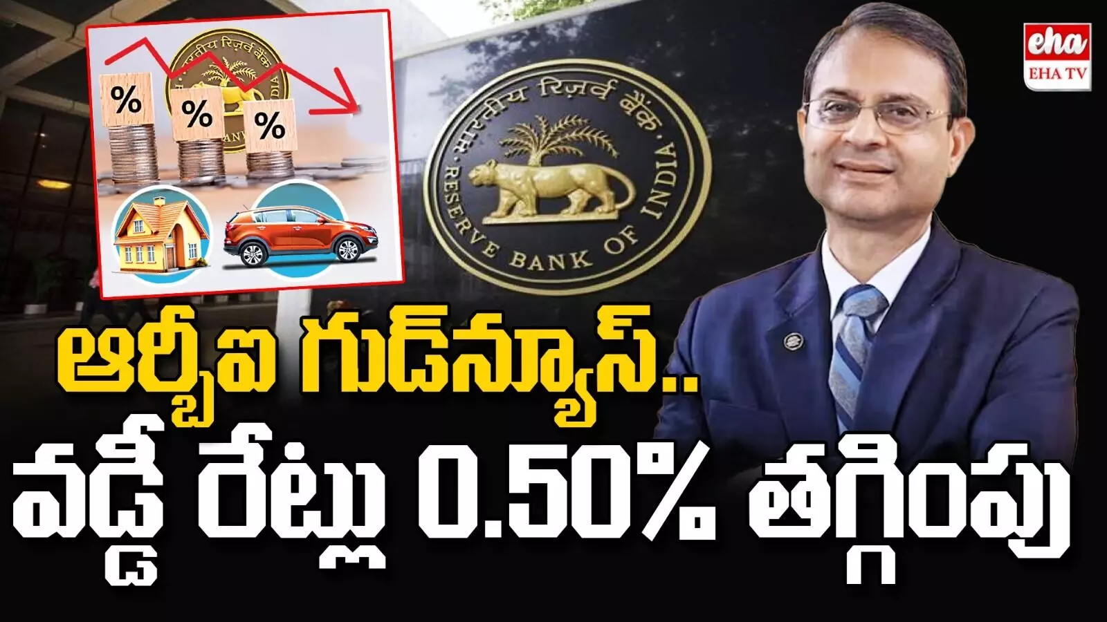 RBI Latest News : తగ్గనున్న గృహ, వాణిజ్య, వాహన, వ్యక్తిగత లోన్ల వడ్డీ రేట్లు..! RBI Latest News : తగ్గనున్న గృహ, వాణిజ్య, వాహన, వ్యక్తిగత లోన్ల వడ్డీ రేట్లు..!