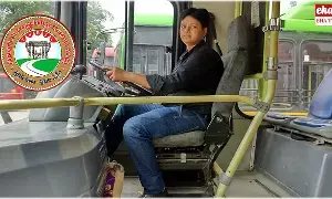 TGSRTC : తెలంగాణ ఆర్టీసీలో తొలి మహిళా బస్ డ్రైవర్..! TGSRTC : తెలంగాణ ఆర్టీసీలో తొలి మహిళా బస్ డ్రైవర్..!