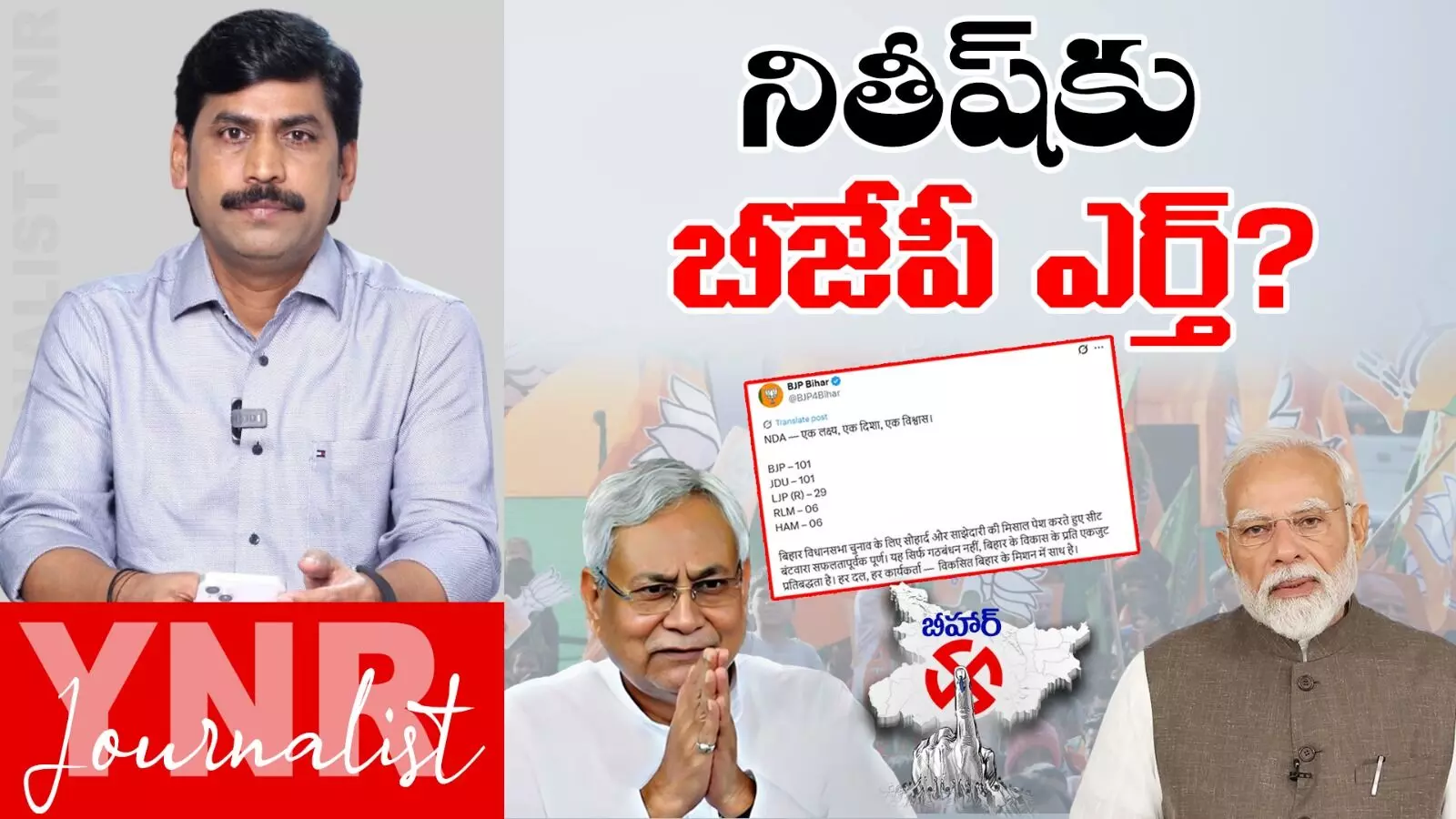 Bihar Elections 2025  : బీహార్ రాజకీయం: నితీష్ కు బీజేపీ ఎర్త్
