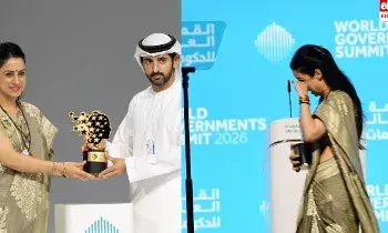 Indian teacher awarded: భారత ఉపాధ్యాయురాలికి దుబాయ్‌ క్రౌన్ ప్రిన్స్‌ చేతుల మీదుగా  గ్లోబల్ టీచర్ ప్రైజ్..!